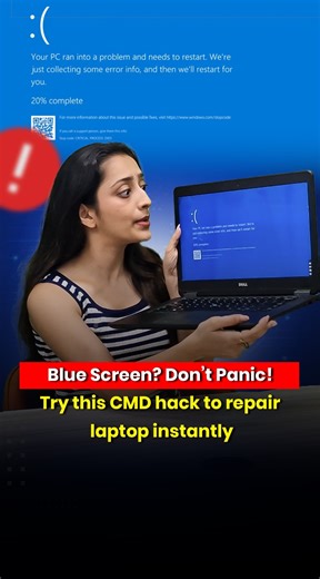 💻 Getting random errors or that annoying blue screen on your laptop? Don’t panic here’s a simple CMD trick to scan and repair your Windows system like a pro! ⚡ ✅ Step 1: In the search bar, type CMD → Right Click → Run as Administrator ✅ Step 2: Run these 3 commands one by one 👇 🔹 DISM /Online /Cleanup-Image /CheckHealth → Checks for system corruption 🔹 DISM /Online /Cleanup-Image /ScanHealth → Deep scans your Windows 🔹 DISM /Online /Cleanup-Image /RestoreHealth → Automatically repairs the d