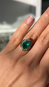 This ring is a dream brought to life, a brilliant scalloped halo design that holds its 4.00 carat AAA emerald with four delicate double prongs. What began as an idea in our client’s heart has now become something real, something lasting, something crafted with every bit of love and devotion it deserved. It is a true reflection of the woman who will wear it and of the care he put into choosing every detail. Its journey is already special. From the United States to Canada, this emerald has travele