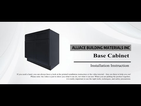 B36 Graphite Shaker Base Cabinet Installation Guide | Alliance Building Materials Inc