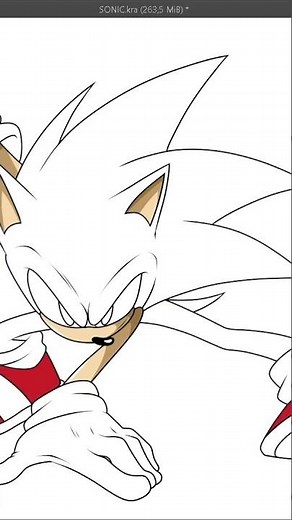 dibujando Sonic en KRITA Paso a Paso (Guia completa en HD)