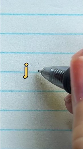 Lowercase cursive “j” for beginner English cursive handwriting