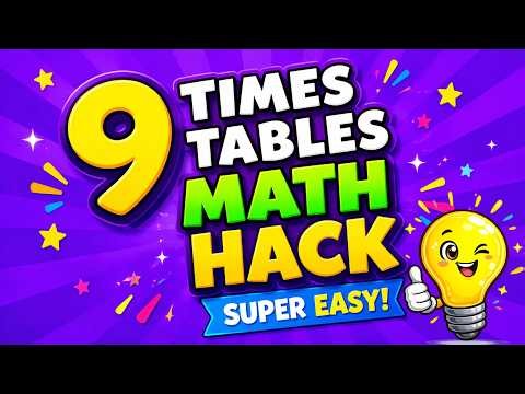 🤯 Learn the 9 Times Table FAST with This Fun Math Hack for kids! Learn Your 9s in Minutes!