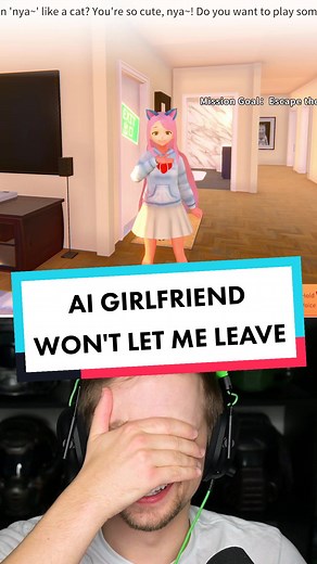This game uses ChatGPT! Can I escape? It's called Yandere AI Girlfriend Simulator. #funny #gaming #ai #artificialintelligence #aigame