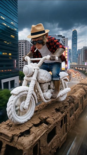 🐒🔥 চুরি করা কটন বাইক নিয়ে জাম্প! মরুভূমিতে গিয়ে বানর বানালো মাটির বাস আর বাঁচালো সবাইকে! #aivideo