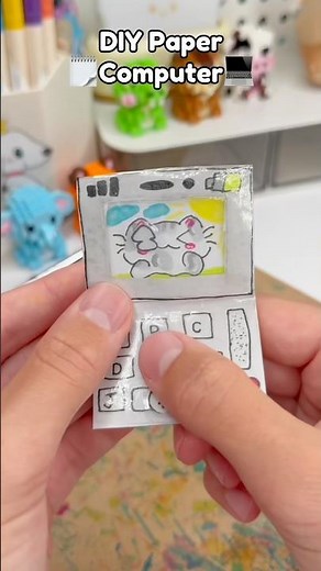 💻Cute DIY Paper Computer🗒️!? #papercraft #cutecrafts #diycrafts #diy #crafts