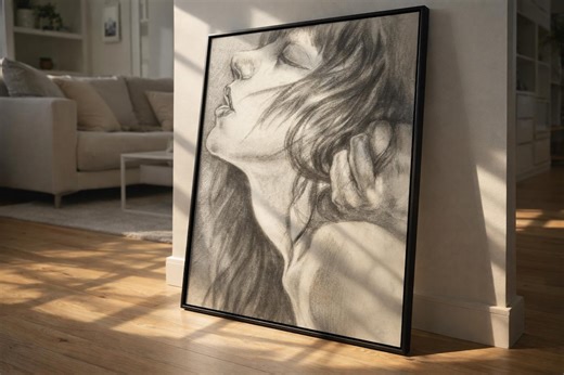 Erotic Woman Sketch Wall Art - Sensual Hair Pulling Drawing - Intimate Bedroom Couple Art - Sexual Pencil Illustration - Erotic Printable - Etsy UK