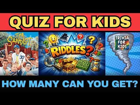 Kids Trivia Challenge! Riddles, Weather, Toys & Games, Geography & Sports Movies Fun