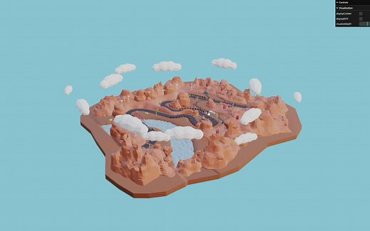 基于three.js和blender的元宇宙3D小游戏