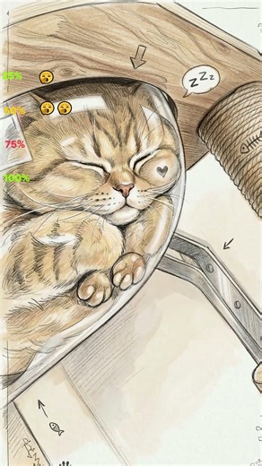 Cats Sleep Like THIS?? 🐱 (RANKING+ART) #cats #weird #funny