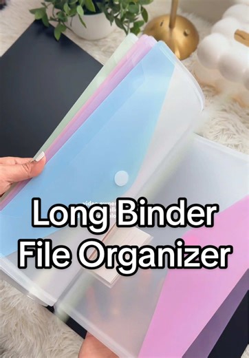 Long Binder File Organizer for Important Documents
