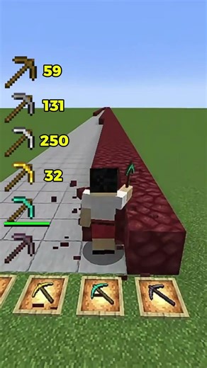 netherrack vs pickaxe #shorts #minecraft