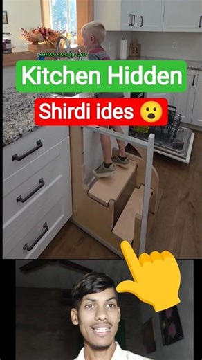 Hidden Shirdi in Kitchen 😍 | Smart Kitchen Furniture Design 2025 | Space Saving Ideas #shorts