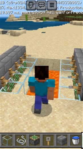 Minecraft Mechanical Lava Bridge Build 🔥 Redstone Automatic Bridge Tutorial #shorts #short