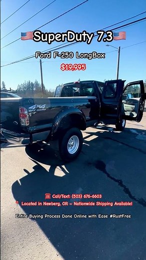 🇺🇸2001 Ford F-250 Super Duty 7.3 Lifted | Diesel Truck for Sale! $19,995 #newbergoregon