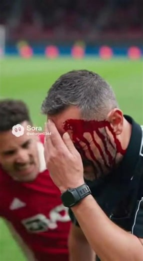 Shocking Football Match Fight: Referee vs Player #sora