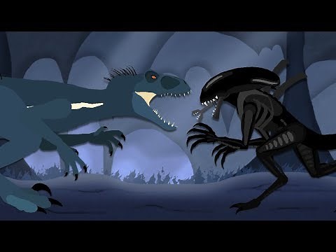 Indoraptor vs Xenomorph | DinoMania - Monster Battle