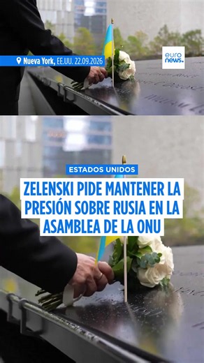 Zelenski pide mantener la presión sobre Rusia en la Asamblea General de la ONU. El presidente de Ucrania, Volodímir Zelenski, denuncia el uso de más de 63.000 drones por parte de Rusia e insta a asfixiar los ingresos de Moscú ante las Naciones Unidas #ONU #Zelenski