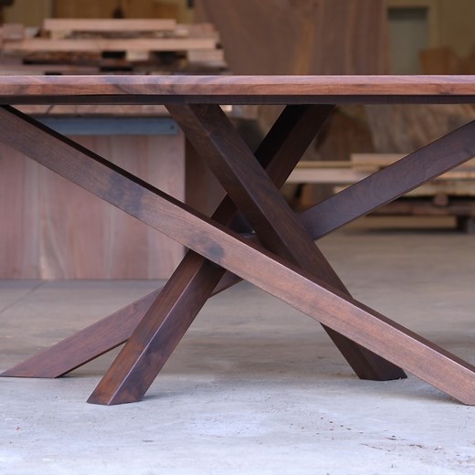 Attempting to build a wood spider table base and a giant bookmatched walnut top | Blacktail Studio