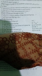 Here are multiple questions from a math paper:True or False:... | Filo