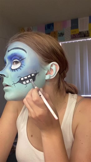 corpse bride🖤💙💀 #corpsebride #halloweenmakeup #costume #halloween #cosplay