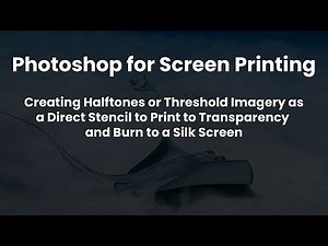 Photoshop for Screen Printing - Halftones and Threshold - Step by Step