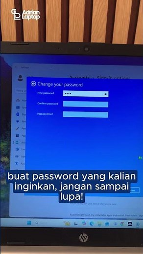 Cara settting password di laptop windows 11