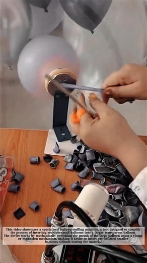 Balloon Stuffing Machine Magic — Watch This Satisfying Transformation! #shorts