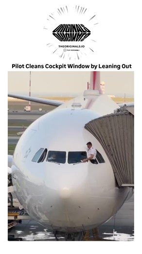 Rare Folio on Instagram: "The post features a video of a pilot leaning out of an open cockpit side window on an Airbus aircraft to clean it manually, prompting the author—a licensed aircraft maintenance engineer—to note that such methods violate most airport and airline safety protocols due to slip and fall hazards. Cockpit windows on modern widebody jets like the Boeing 787 and Airbus A350 are fixed and non-opening, eliminating this cleaning option entirely, as confirmed by aircraft design spec