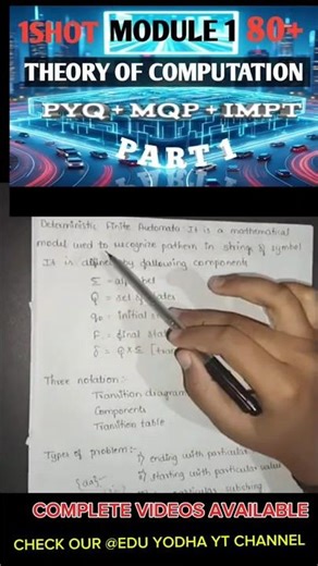 Theory of computation|| COMPLETE MODULE 1| deterministic finite automata|edu yodha|vtu 5th sem toc