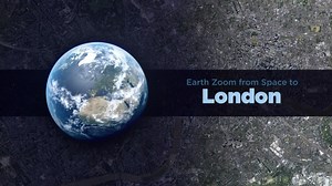 London (UK) Earth Zoom to the City from Space