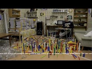 Time-Lapse of a Man Sorting 65,000 LEGO Blocks Over 71 Hours