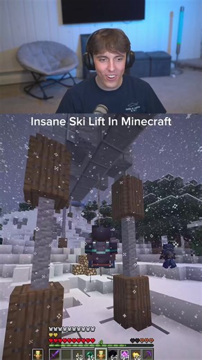 Insane ski lift in Minecraft… | ski lift minecraft