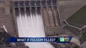 What would happen if Folsom Dam floodgates were closed?