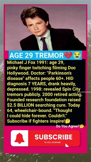 😱AGE 29 TREMORMichael J Fox 1991: age 29,#hollywood