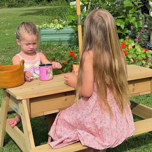 Kids Sand Water / Picnic Table with Umbrella by Hipkids