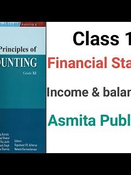 Financial Statement Class 11 in Nepali class 11 financial statement Asmita Publication