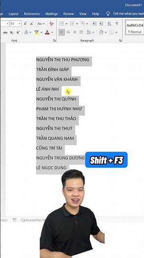 Phím tắt chuyển chữ viết hoa - viết thường siêu nhanh trong word #EXCEL #thanhcongnghe