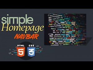 Simple Homepage Navbar Design using HTML & CSS | VS Code Project Tutorial