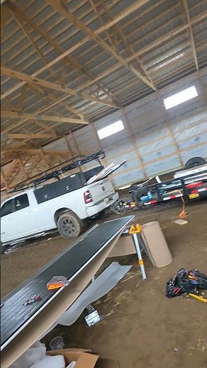 Here we are Installing 3 Pole barn garage doors. #beforeandafter #home #garagedoorsandmore