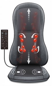 Comfier Shiatsu Back Massager with Heat 10 Massage Nodes Massage Chair Pad 2D/3D Seat Cushion Massagers