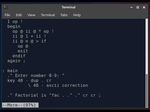 FORTH Program to Calculate Factorials. Thanks for watching. #forth #coding #maths