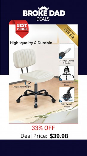 Armless Home Office Desk Chair Amazon - https://geni.us/PWkd7t 33% OFF, Deal Price: $39.98 #deals #ad | BuyeReviews
