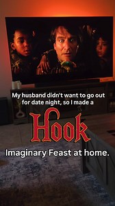 You're doing it Peter. 🥧 using your imagination. ✨️ Send this to someone you want to do an at home date night with! I always wanted to try the imaginary feast from Hook - so i decided to make the whole feast at home! This Hook inspired Dinner is one of my favorite meals I've ever created!! All recipes and printable menus for this legendary meal can be found in my EPIC EATS Cookbook download - linked in my bio! | The Fairytale Foodie