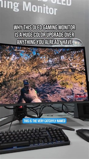 Asus RGB Stripe technology is aiming to bring clarity and color enhancements to OLED gaming monitors. This one is specifically the Asus ROG Swift OLED PG34WCDN and it's not just concept! Asus RGB Stripe gaming monitors are "on the way" to the market. #asusrog #gamingmonitor #oledmonitor #tomsguidetoces #ces2026 | Tom's Guide