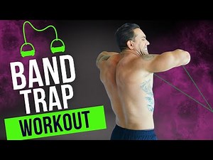 Intense 4 Minute Tabata Resistance Band Trap Workout