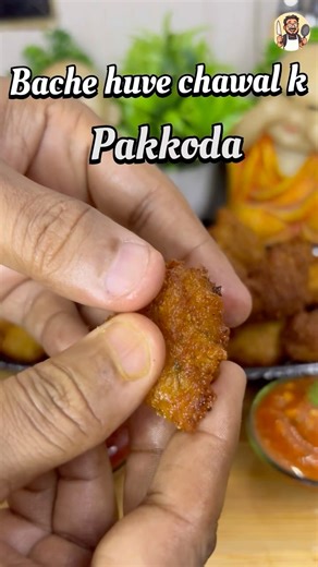 Bache Chawal Ka Tasty Makeover 🤯 | Instant Rice Pakoda #ricepakora #crispysnacks