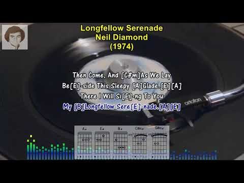 Longfellow Serenade - Neil Diamond (1974) (Vinyl 45 rpm) Lyrics & Guitar Chords #gold #music 70s