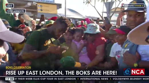 32K views · 1.1K reactions | Thousands of Springbok fans are out in the Eastern Cape celebrating the triumphant Springboks. The four-time rugby champions are on their last leg of the Trophy tour. #DStv403 | eNCAnews | Facebook