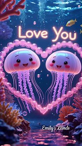 2.5K views · 1.9K reactions | ✨ In the heart of the ocean, even the smallest creatures speak the language of love. Two gentle turtles, two glowing jellyfish—each forming a heart, each whispering ‘I love you’ in their own magical way. Because love, like the sea, has no limits.謁✨ #ILoveYou #OceanLove #UnderwaterMagic #CuteTurtles #JellyfishLove #RomanticVibes #LoveStory #MagicalOcean #EmilyLands #sweetlove | Emily's Land Ana Rotaru | Facebook