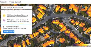 Project Sunroof calculates rooftop solar potential using Google Maps